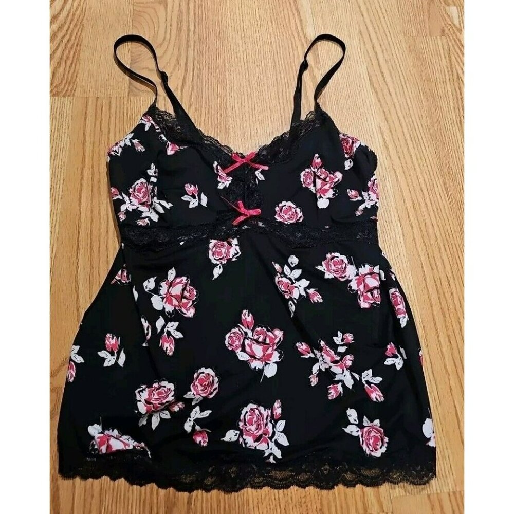 ALT Bella Swan Twilight Elena Gilbert Lace Camisole Small Black Floral Babydoll